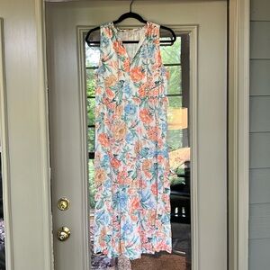 LOFT Midi Floral Maternity Dress
